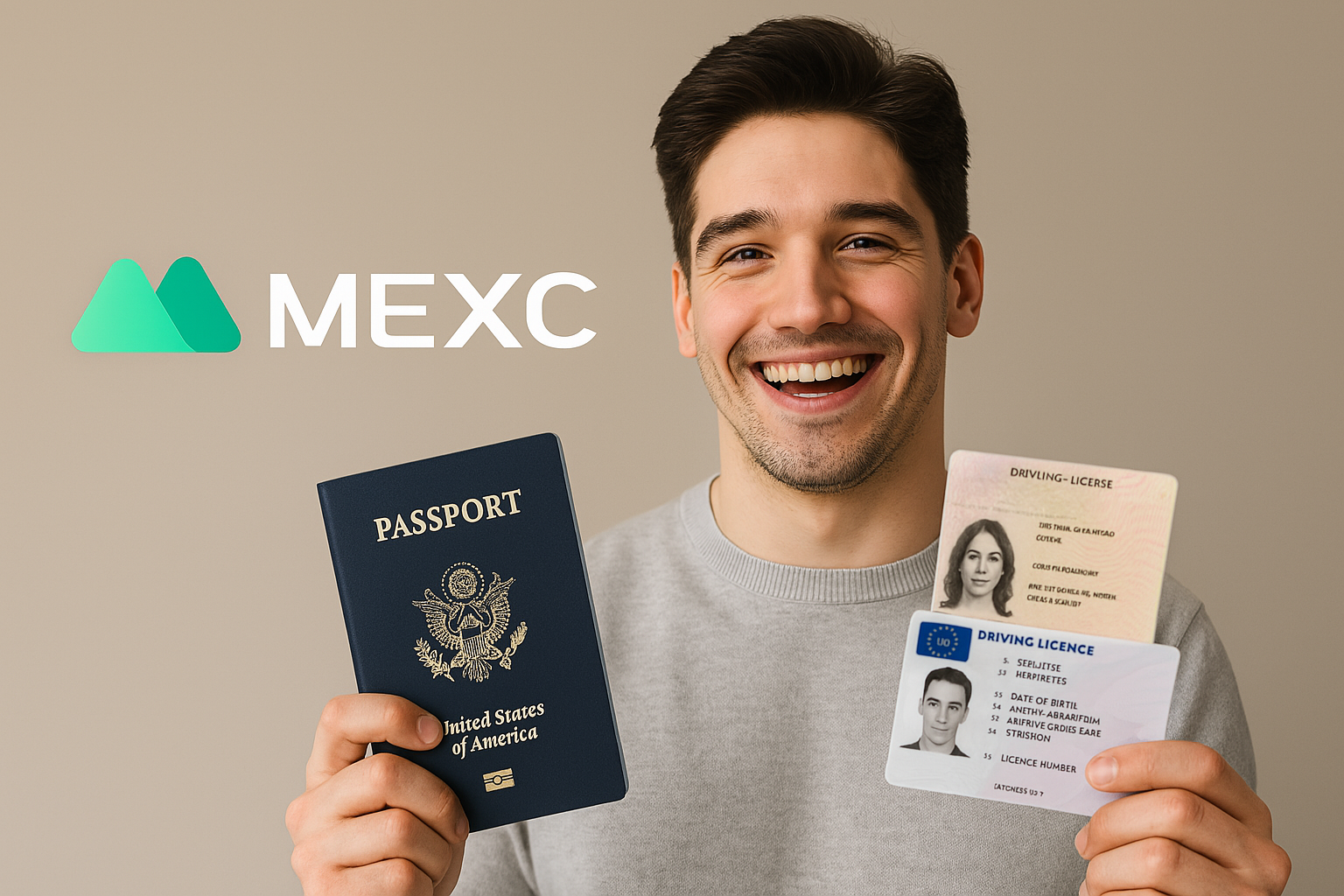 مدارک خارجی برای احرز هویت صرافی مکسی Mexc