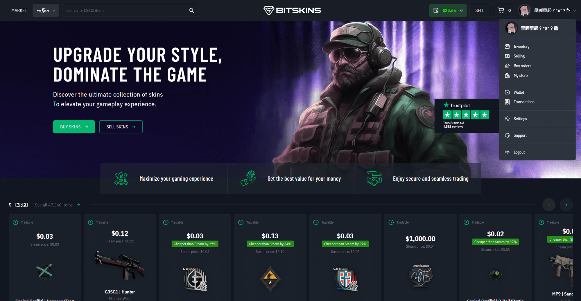 ثبت‌نام، احراز هویت و خرید اکانت وریفای شده بازی Bitskins با مدارک فیزیکی