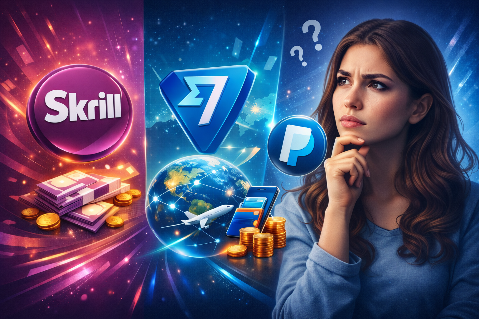 مقایسه Skrill با Wise و PayPal